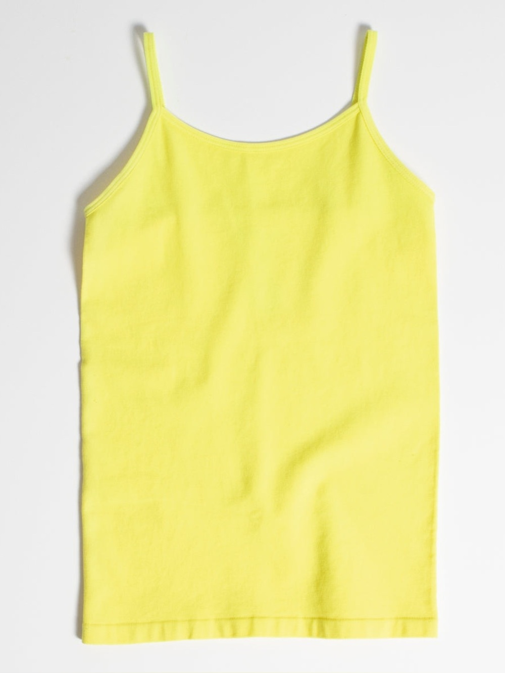 Bright yellow form-fitting seamless tank